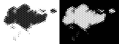 Noktalı yarım ton Singapur göster