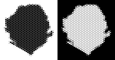 Nokta yarı ton Sierra Leone Haritası