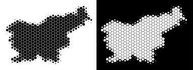 Noktalı yarım ton Slovenya harita