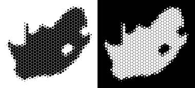 Noktalı yarım ton Güney Afrika Cumhuriyeti harita