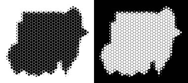 Noktalı yarım ton Sudan Haritası