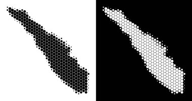 Nokta yarı ton Sumatra Adası Haritası