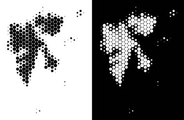 Nokta yarı ton Svalbard ada Haritası