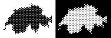 Noktalı yarım ton Swissland harita