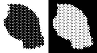 Noktalı yarım ton Tanzanya Haritası