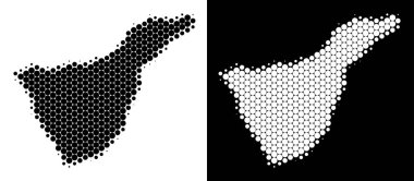 Nokta yarı ton Tenerife İspanya ada Haritası