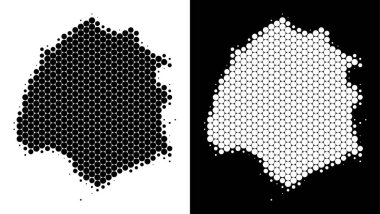 Nokta yarı ton Thassos Yunan Adası Haritası