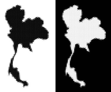 Nokta yarı ton Tayland Haritası