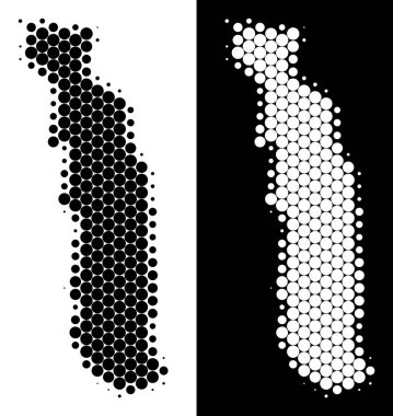 Nokta yarı ton Togo Haritası