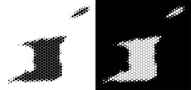 Noktalı yarım ton Trinidad ve Tobago Haritası