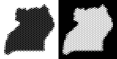 Nokta yarı ton Uganda Haritası