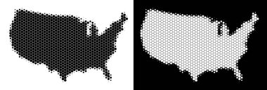 Noktalı yarım ton ABD harita