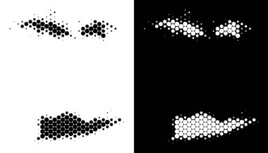 Noktalı yarım ton ABD Virgin Adaları Haritası