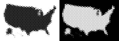 Nokta yarı ton Usa Alaska harita ile