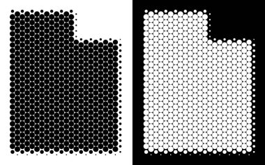 Noktalı yarım ton Utah State harita