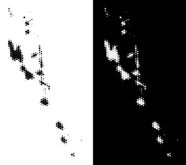 Nokta yarı ton Vanuatu Adaları Haritası