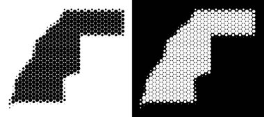 Nokta yarı ton Batı Sahra harita