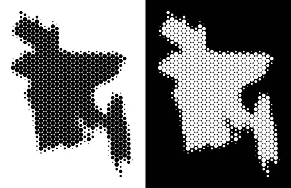 Noktalı yarım ton Bangladeş Haritası