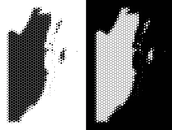 Noktalı yarım ton Belize Haritası