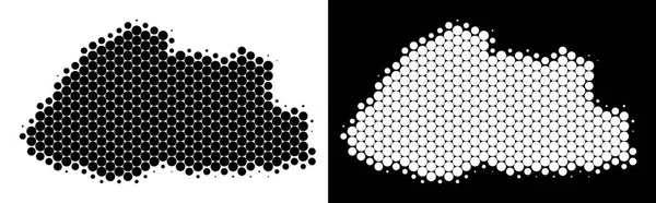 Noktalı yarım ton Bhutan Haritası