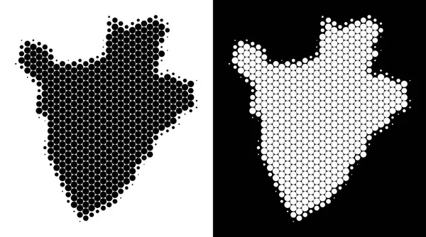 Noktalı yarım ton Burundi Haritası