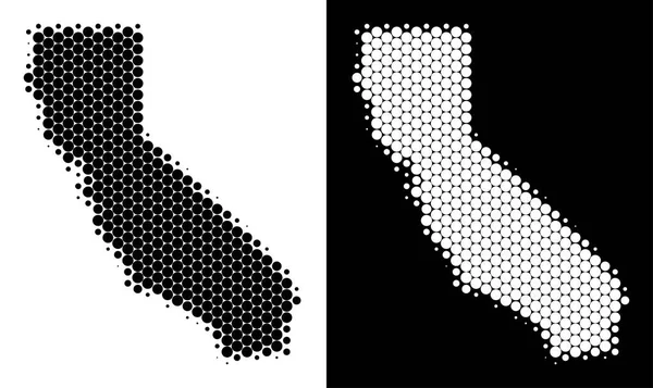 Nokta yarı ton California harita