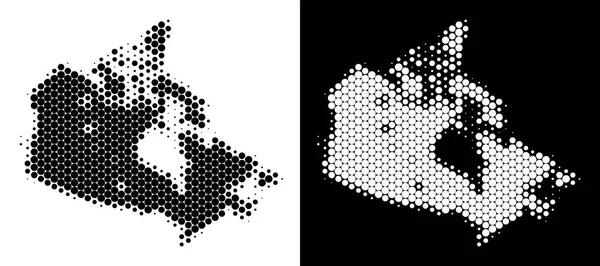 Nokta yarı ton Kanada harita