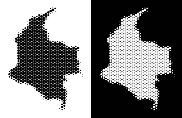 Noktalı yarım ton Kolombiya Haritası