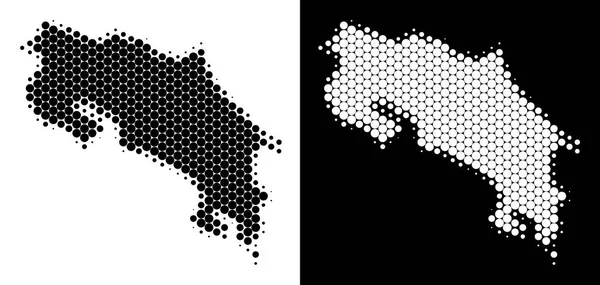 Noktalı yarım ton Kosta Rika Haritası