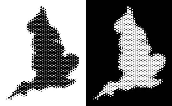 Nokta yarı ton İngiltere harita