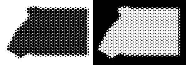 Nokta yarı ton Ekvator Ginesi harita