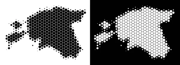 Noktalı yarım ton Estonya Haritası