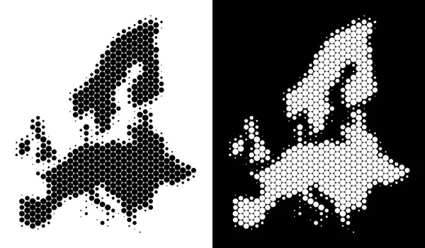 Noktalı yarım ton Avrupa Birliği harita