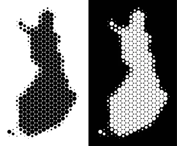 Noktalı yarım ton Finlandiya Haritası