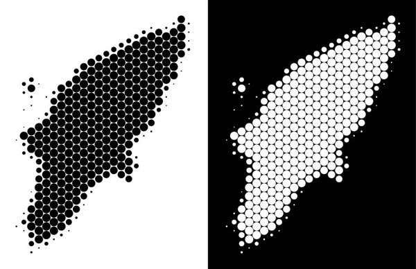 Nokta yarı ton Yunan Rodos Adası Haritası