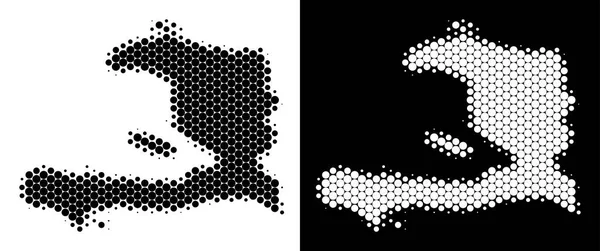 Nokta yarı ton Haiti Haritası