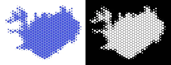 Nokta yarı ton İzlanda Haritası