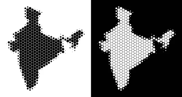 Nokta yarı ton Hindistan harita