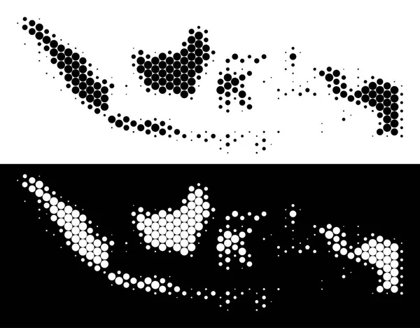 Nokta yarı ton Endonezya Haritası