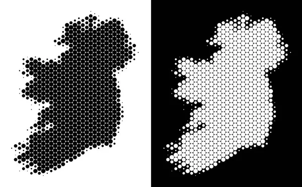 Nokta yarı ton İrlanda ada Haritası
