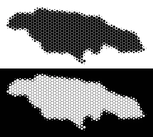 Noktalı yarım ton Jamaika haritası