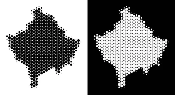 Nokta yarı ton Kosova Haritası