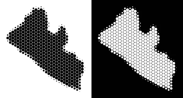 Nokta yarı ton Liberya Haritası