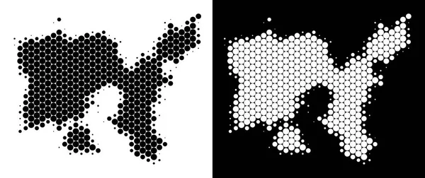 Noktalı yarım ton Limnos Yunan Adası Haritası