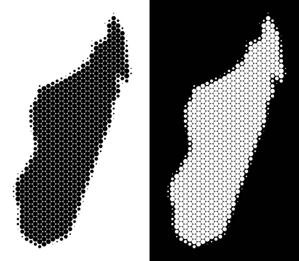 Noktalı yarım ton Madagaskar Adası Haritası
