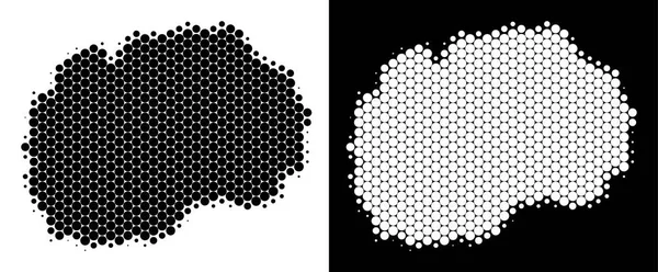 Noktalı yarım ton Makedonia harita