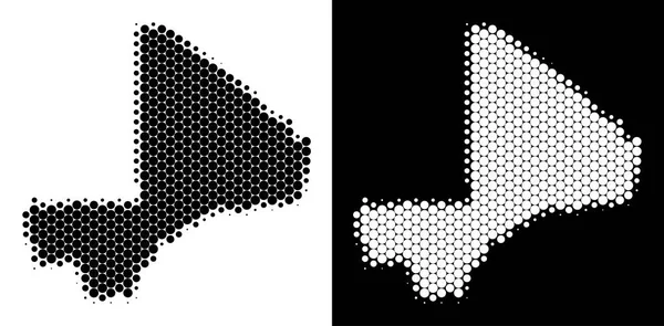 Nokta yarı ton Mali Haritası