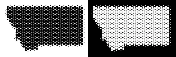 Noktalı yarım ton Montana Eyaleti harita