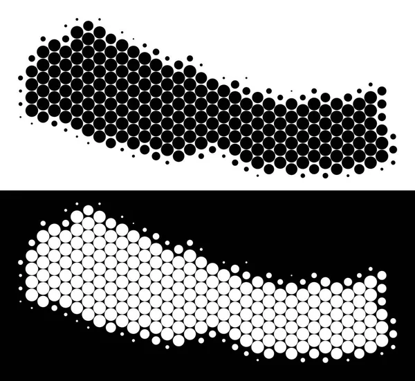 Nokta yarı ton Nepal Haritası