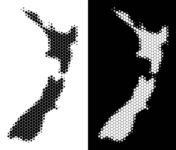 Nokta noktalı resim Yeni Zelanda Haritası